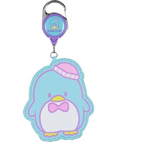 Sanrio Tuxedo Sam Lanyard with ID Badge Holder Hello Kitty and Friends Retractable Character Carabiner for Keys Keychain Wallet