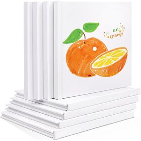 Blank Hardcover Book 5x5 Inch, 8 Pack Blank Books for Kids to Write Stories Christmas Gift Art Home White Hardcover Sketchbook Journal for Drawing Sketching, 36 Pages (18 Sheets) for Each book
