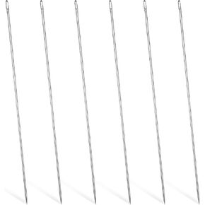6 Pcs Large Eye Needles for Hand Sewing 12 Inch Professional Long Upholstery Needles Needles Hand Sewing Large Eye Hand Sewing Needles for Home Crafts Projects Doll Making Tufting