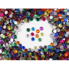 Allstarco 1000PCS 4.5mm SS20 Purple Amethyst .NAT02 Acrylic Flat Back Rhinestones for Jewelry Making and Face Painting Card Making Embelishments Plastic Crafts Gems
