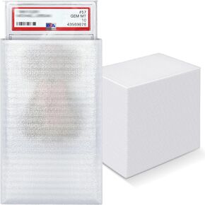 Trading Card Shipping Protectors for Graded Cards, PSA CGC BGS Graded Cards Shipping Protection Foam Bags – 50 Pack