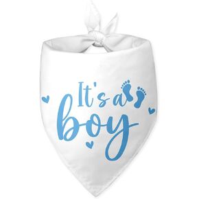 It's a Boy Gender Reveal Baby Announcement Dog Bandana White Dog Bandana Pregnancy Announcement Photo Prop Pet Scarf Accessories for Pet Dog Lovers Gifts