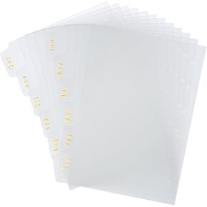 Mr. Pen- Monthly Dividers for Planner, 12pcs, 4.7"x3.1", Monthly Tabs for 6 Ring Binders, Month Tabs, Monthly Binder Dividers with Tabs 12 Months, 12 Tab Dividers, Month Dividers, Monthly Binder Tabs