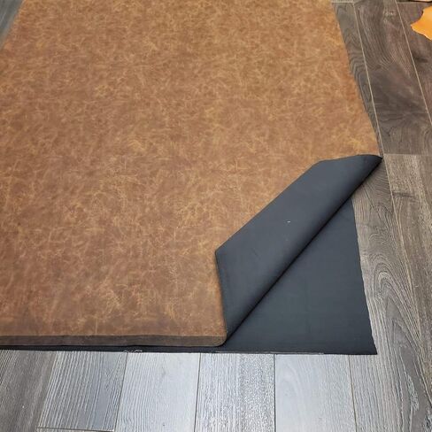 Nat Leathers Brown Weathered 24 Inch × 54 بوصة نبات نباتي من الجلد الصفيحة الاصطناعية الاصطناعية 0.9 ملم ناعم ناعم ناعم المفروشات 9 قدم مربع. (24 "× 54" -2/3 من الفناء) (براون محزن) in Kuwait