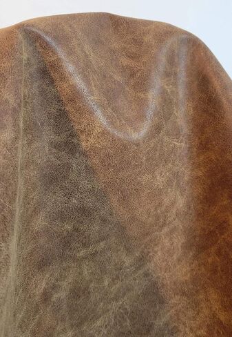 Nat Leathers Brown Weathered 24 Inch × 54 بوصة نبات نباتي من الجلد الصفيحة الاصطناعية الاصطناعية 0.9 ملم ناعم ناعم ناعم المفروشات 9 قدم مربع. (24 "× 54" -2/3 من الفناء) (براون محزن) in Kuwait