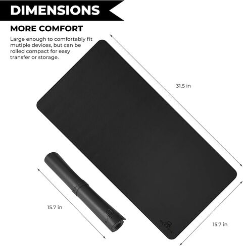 Desk Mat-Office Mouse Pad with Anti-Slip Suede Bottom31.5x15.7-inch Desk Pad for Men and Women and Practical-Waterproof Soft PU Leather Design with Strengthened Edge Finish (Black) in Saudi Arabia