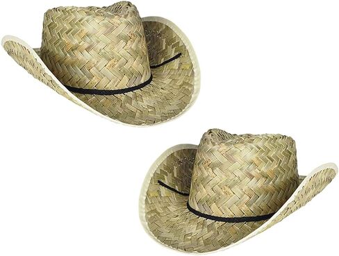 The Dreidel Company Straw Cowboy Hat ، Western Hat ، ملابس ارتداء ملابس ، تلعب التظاهر ، الحزب لصالح in Kuwait