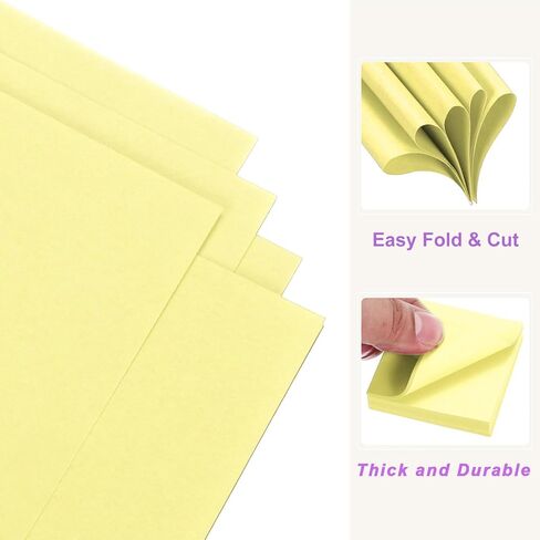 DMiotech 100 Sheets 2x2 Inch Origami Paper, Light Yellow Square Origami Paper Easy Fold Double Sided Paper for DIY Arts and Crafts in Kuwait