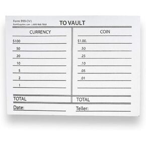 To Vault Slip, Pack of 1000