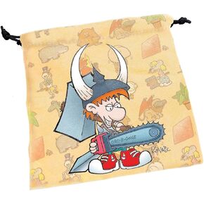 ستيف جاكسون ألعاب Munchkin Bag | حقيبة الرباط الكبيرة 7 "× 7" | نسيج مطبوع | يحمل أكثر من 100 نرد | حقيبة RPG | حقيبة نرد لعب الأدوار | حقيبة لعبة المغامرة الطاولة | من