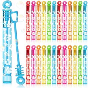 48 PCS Bubble Wands Hawaiian Flower تحت عنوان الفقاعات العصرية المصغرة Hibcicus Bubble Wand لعيد ميلاد الطرف المفضل هدية في الهواء الطلق داخلي