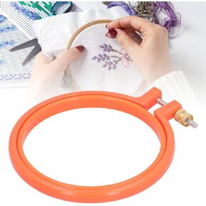 LZKW Cross Stitch Embroidery Hoop, Cross Stitch Embroidery Circle Adjustable Cross Stitch Hoop Ring for Embroidery for Sewing for Craft for Art(4 inches)