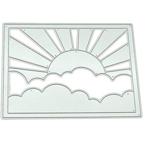 Sunrise Die Cut for Card Making, Cloud Layers Metal Cutting Dies Congratulations Die Cuts Happy Birthday Embossing Stencils Template for DIY Scrap-Booking Decor Wedding Birthday Blessing Card