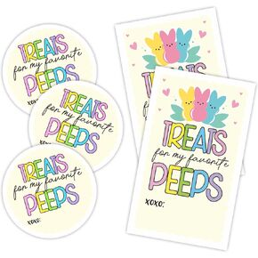 40 PCS Easter Sticker Set - تعامل لبرقائي المفضل - 20 ملصقات مستديرة و 20 علامات لاصقة لالتفاف هدايا عيد الفصح ، حقيبة الحلوى ، حزب الأظرف.