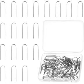100 pcs عالي درجة الحرارة السلك nichrome ، 21 حلقات قفزة المقياس لصناعة المجوهرات مع صندوق تخزين البلاستيك ، شماعات u لهيبوبي DIY قلادة ، الحلي الخزفية ، والاندماج في الزجاج