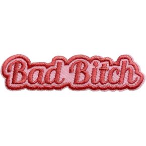 Pink Bad B*tch Patch, 3 Inches Sew On Iron On Patch Cute Embroidery Patches for Clothes Backpacks Hats Jeans Bags, Adults Feminist Embroidered Patches, Cowgirl Patches, Gifts for Women Girls