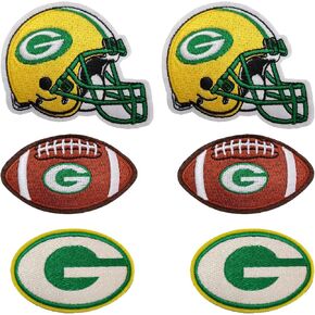6PCS Rugby Fans Favorite Team Logo Iron On Patches Embroidery Applique for Clothes, Dress, Hat, Jeans, DIY Accessories