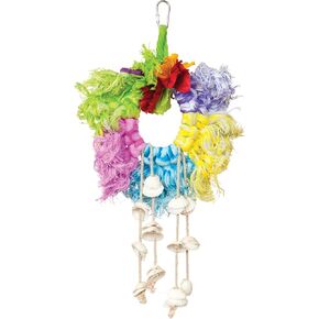 Prevue Hendryx 62603 Calypso Creations Ropes and Shell Ring Bird Toy