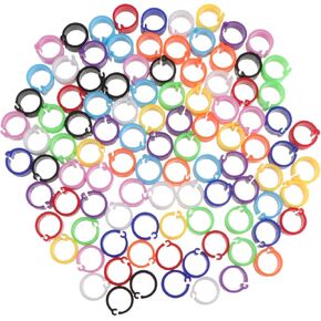 FRCOLOR 100 Pcs Stacking Toy Cockatiel Leg Band 6mm Birds Toys Bird Toy Parrot para periquitos australianos 4mm para Canarios 3mm Bird Foot Rings chew Identification Tape