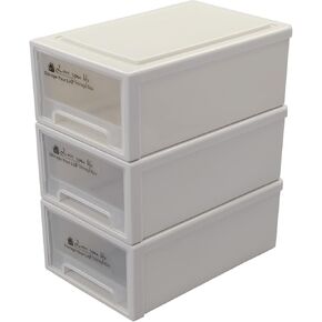 3-Pack Plastic Storage Drawer, Stacking Drawer Unit