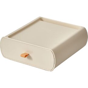 Multi-Scene Desktop Storage Box - Convenient Organizer with Drawer - Ideal for Office, Home, (Frost White, MID)