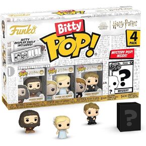 Funko Bitty POP HP GOF - Hagrid, 4-Pack and A Surprise Mystery Mini Figure - 0.9 Inch (2.2 Cm) - Harry Potter Collectable - Stackable Display Shelf Included - Gift Idea - Party Bags Stocking