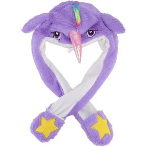 VICASKY Unicorn Hat Up Ears Hat Ear Hat Unicorn Plush Hat Movable Ears Hat Hats Has Purple Will Move Headgear