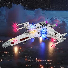 إضاءة LED متوافقة مع Lego Luke Skywalker's X-Wing Fighter 75301 ، مجموعة الضوء المتوافقة مع LEGO 75301 ، مع إعطاء الضوء للنموذج ، لم يتم تضمين مجموعة النموذج （الإصدار القياسي）