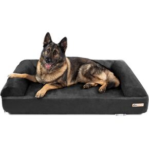 Big Barker 7" Orthopedic Dog Bed Sofa Edition - Dog Beds for Large Dogs Made with OrthoMedic Foam - Charcoal Gray, Large - Supports Joints, Boosts Quality of Life, and Better Rest, Made in USA