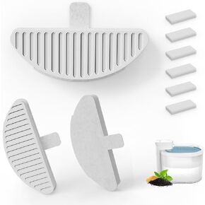 3 Pack Cat Water fountain filter Compatible with Cat Water dispenser 67oz/2L Cat Water Fountain, pet Automatic Water Feeder (3 Filters+6 Sponges)