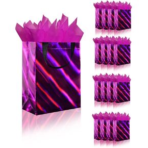 Upgrade Small Gift Bags 3D Waterprooof Bags with Handles Gift Bags Party Favor Bags Goodie Bags Shopping Bags