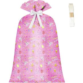 BB SCIENCE 1Pack Extra Lager Birthday Gift Bag 56" x 36", Jumbo Gift Bag for Huge Big Gifts Presents Wrapping Kids Bicycle Bike Goodie Bags, Birthday, Party,Wedding (Pink)