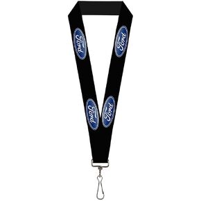 Buckle Down Lanyard-1.0"-Ford Oval Logo Repeat