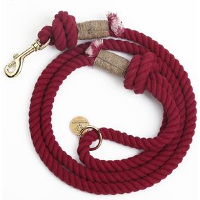 RED Handmade Rope Leashes for Dogs Rope Dog Leash Rope Cute Dog Leash Braided Dog Leash Cotton Rope Leash for Small Dogs 5FT Organic Cotton