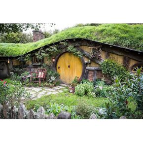 Hobbit Cave Aquarium Background Matamata Rural Hobbit Living Cabin Green Grass Garden Terrarium Background Ring Lord Fans Fish Tank Background Hobbit Cave Reptile Habitat Background 24x12in