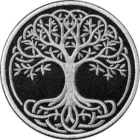 Yggdrasil The Tree of Life in Norse 3" Embroidered Badge Patch Hook and Loop Backing Tree of Life Morale Tactical Patch for Backpacks, Hats, Bags,Dog Harness, Vests, Patch Wall - 1 Pc