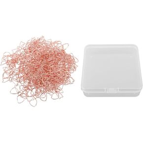 Aladeno 100pcs مقاطع الورق اللطيفة غير المتزلج على شكل قوس متزلج ، ملاعب Paper -paperform ، مقاطع ، مقاطع ورقة مضحكة ، مقاطع ، مقاطع ، مخطط ، مقاطع صغيرة ، للمدرسة (الذهب الوردي)