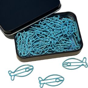 مقاطع ورقية لطيفة ، 50 PCS Fish Paper Paper Clips Clips Animal Clips ، ألوان متنوعة ، هدايا المكاتب الممتعة للنساء رجال عملاء المعلمين الفتيات الفتيات