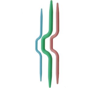 ZHYOHEN 30PCS Marker Buttons Twisted Needle Sweater Needle Knitting Tool Knitting Curve Needle Plastic Knitting Cable Needle Curved Crochet Hook Sewing Accessory Tool for Hat Sweater Scarf Knitting