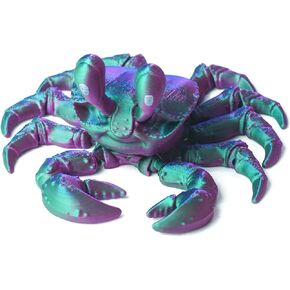 3D Printed Crab Model,Flexible Crab Statue,Joint Mobility,Home Office Decor,Interesting Festival Gifts toco,Executive Desk Animals Decor