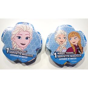 Disney's Princess Elsa and Princess Anna Magic Towel Expands in Water (2-Pack)