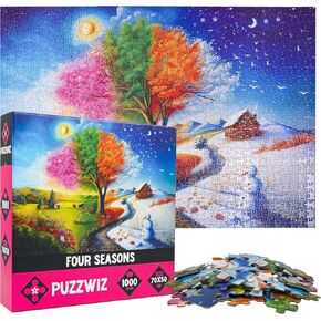 Jigsaw Puzzles 1000 Pieces – Four Seasons Scenery 1000 Piece Puzzle Jigsaw – Improve Mood & Memory, Mind Boosting & Manipulative Play Toy Puzzles for Adults 1000 Pieces