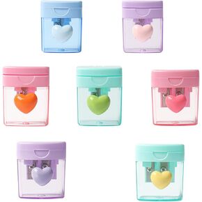 7PCS Heart Pencil Sharpeners，Pencil Sharpener Manual，Colored Pencil Sharpener，Manual Pencil Sharpener，Pencil sharpeners，Pencil Sharpener Handheld，Handheld Pencil Sharpener，Pencil Sharpener Bulk