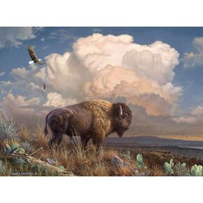 Buffalo Games - Hautman Brothers - Majestic Bison - 1000 Piece Jigsaw Puzzle for Adults -Challenging Puzzle Perfect for Game Nights - Finished Size is 26.75 x 19.75