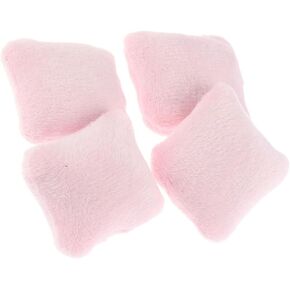 Vaguelly 4pcs Dollhouse Accessories Doll Pillows 1 12 Scale Mini Couch Pillow Dollhouse Sofa Miniature Throw Pillow Dollhouse Pillow Model Flannel Pink Pillow Mini Cushions