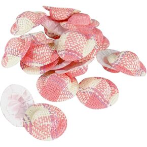 BinaryABC Mini Doll Hats Miniature Straw Hat Tiny Hat Knitting Hats for DIY Craft Dollhouse Supplies Decoration Accessories,20PCS
