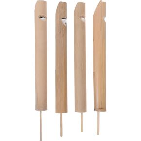 SAFIGLE 4 Pcs Bamboo Bird Whistle Set - Musical Slide Whistles for Kids, Educational Bird Flute Toys, Perfect for Creative Play and Vocal Training