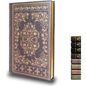 Vintage Embossed Journal, Hardcover Lined Fancy Notebook Art Antique Gilded Retro Diary for Writing Decoration, A5(5.8'' * 8.5'')