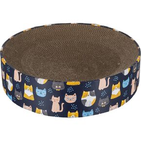 Kitty City Cat Corrugate Round Bed Scratcher Collection, Cat Pattern