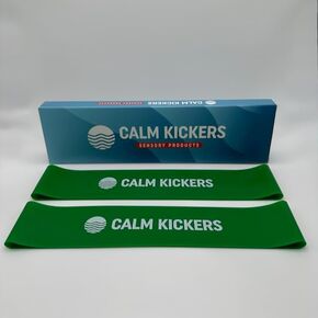 Chair Bands for Kids with Fidgety Feet 2-Pack - ADHD Fidget Chair Bands for Classroom Chairs & Desks - CALM KICKERS Chair Bands (GREEN)